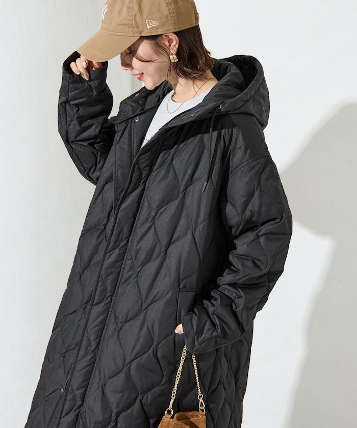 特別絎縫連帽長款羽絨服【限量】