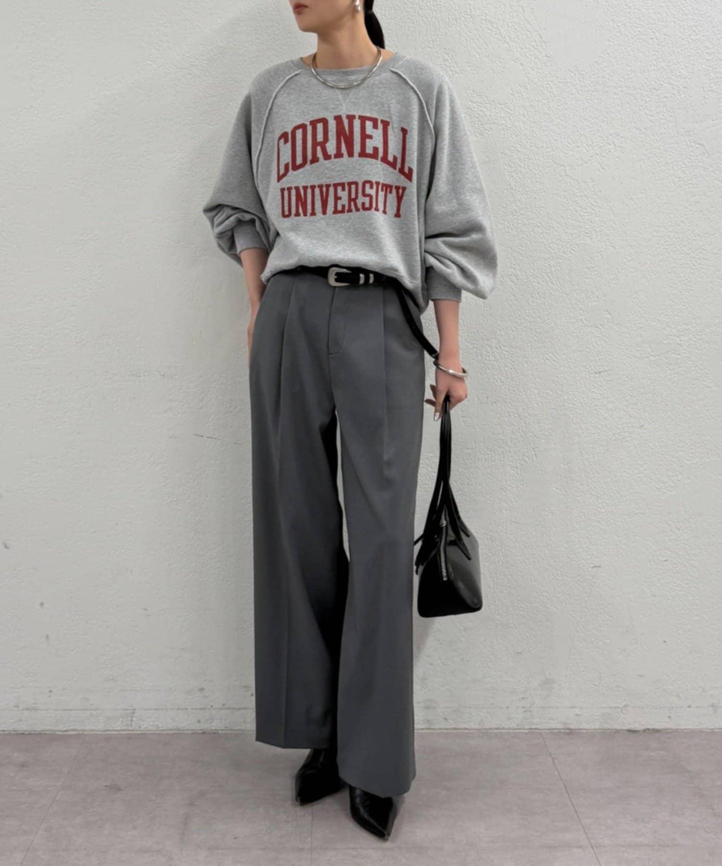 【Loungedress】直筒褶皺長褲