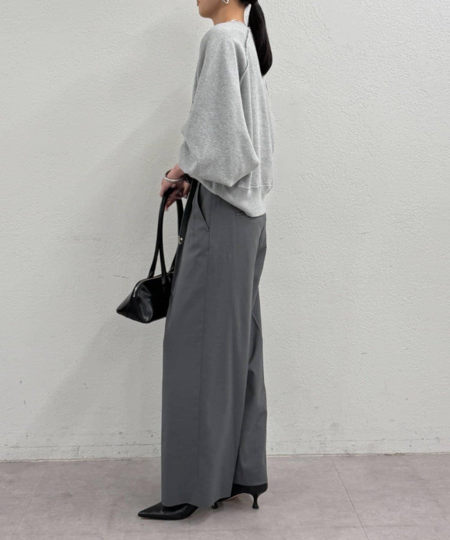 【Loungedress】直筒褶皺長褲