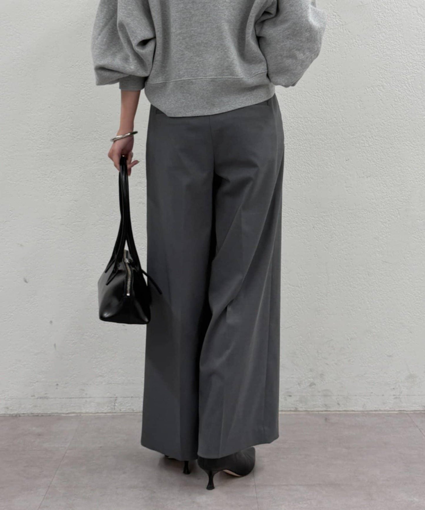 【Loungedress】直筒褶皺長褲