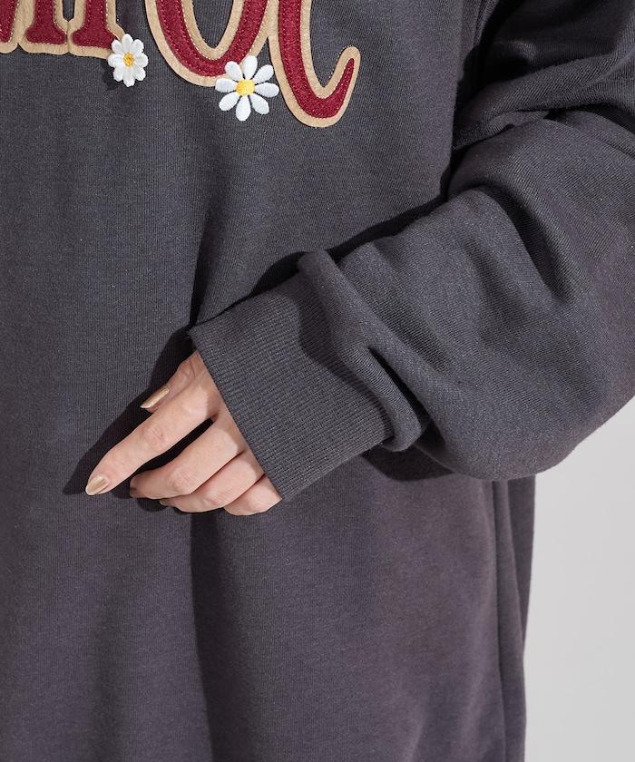 大Logo雛菊刺繡衛衣
