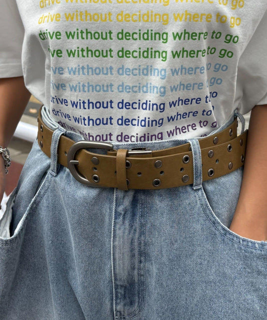 【UNISEX】鉚釘腰帶