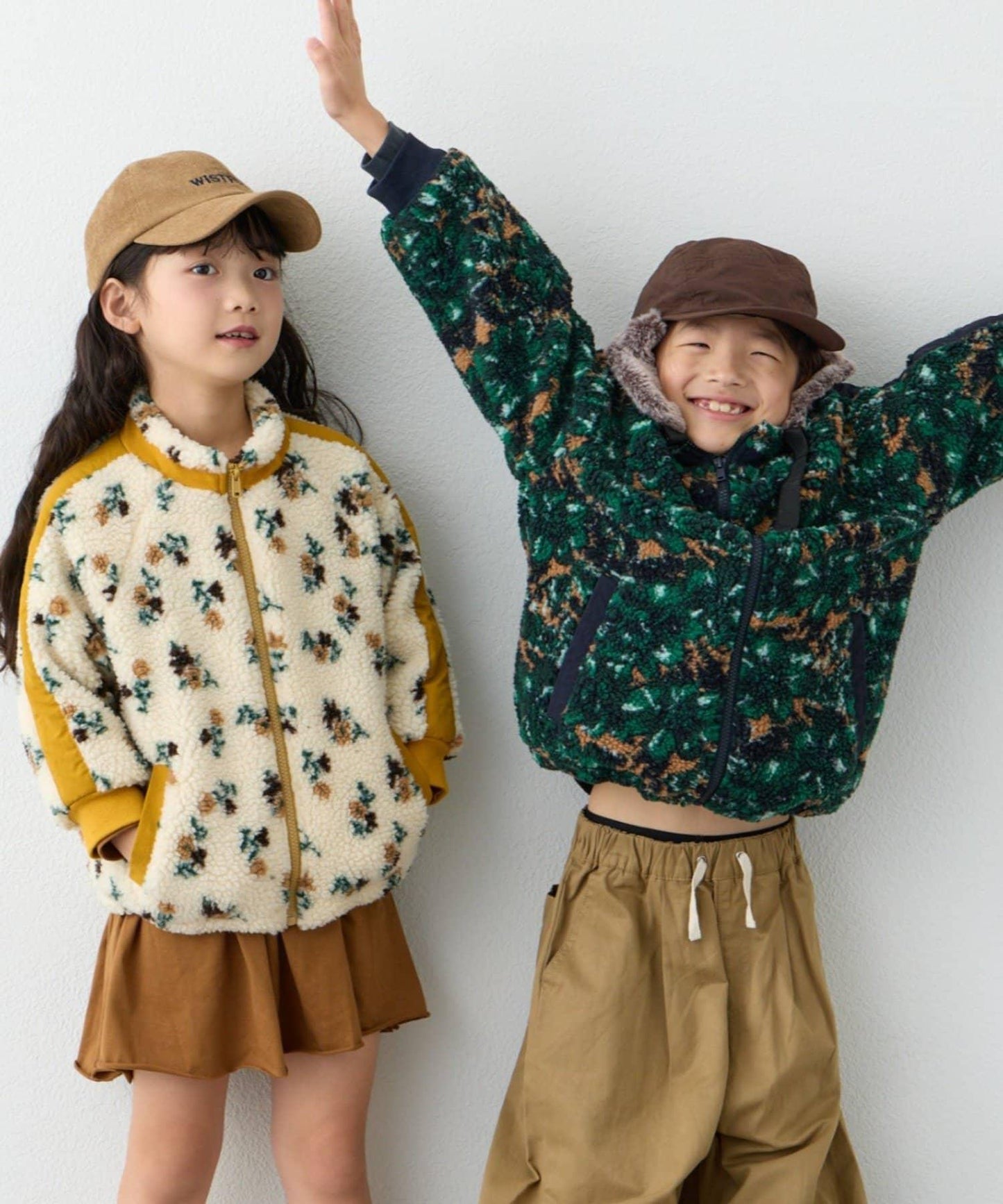 【KIDS】【男女童】全印花羊羔絨外套