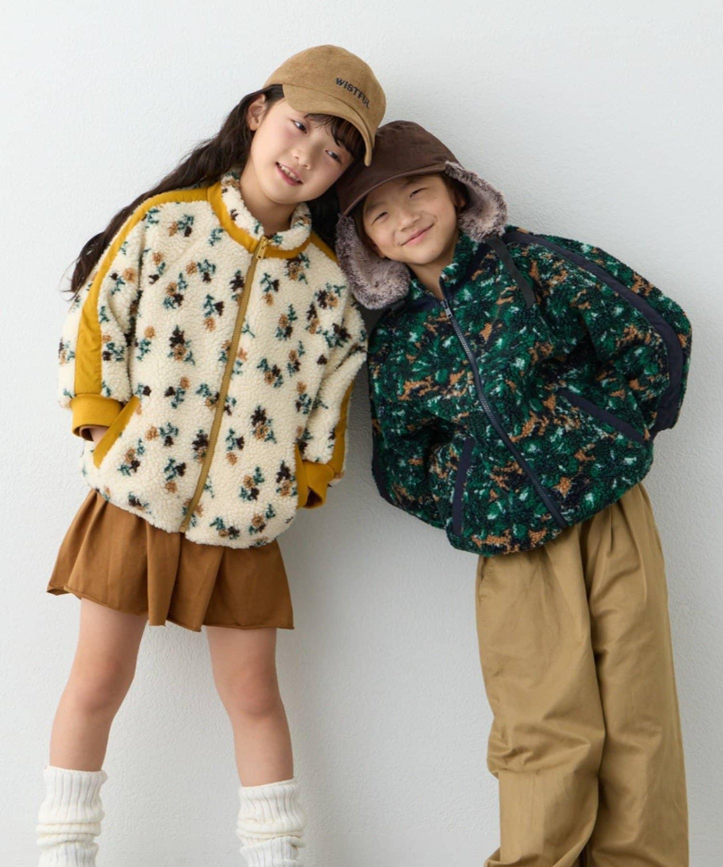 【KIDS】【男女童】全印花羊羔絨外套