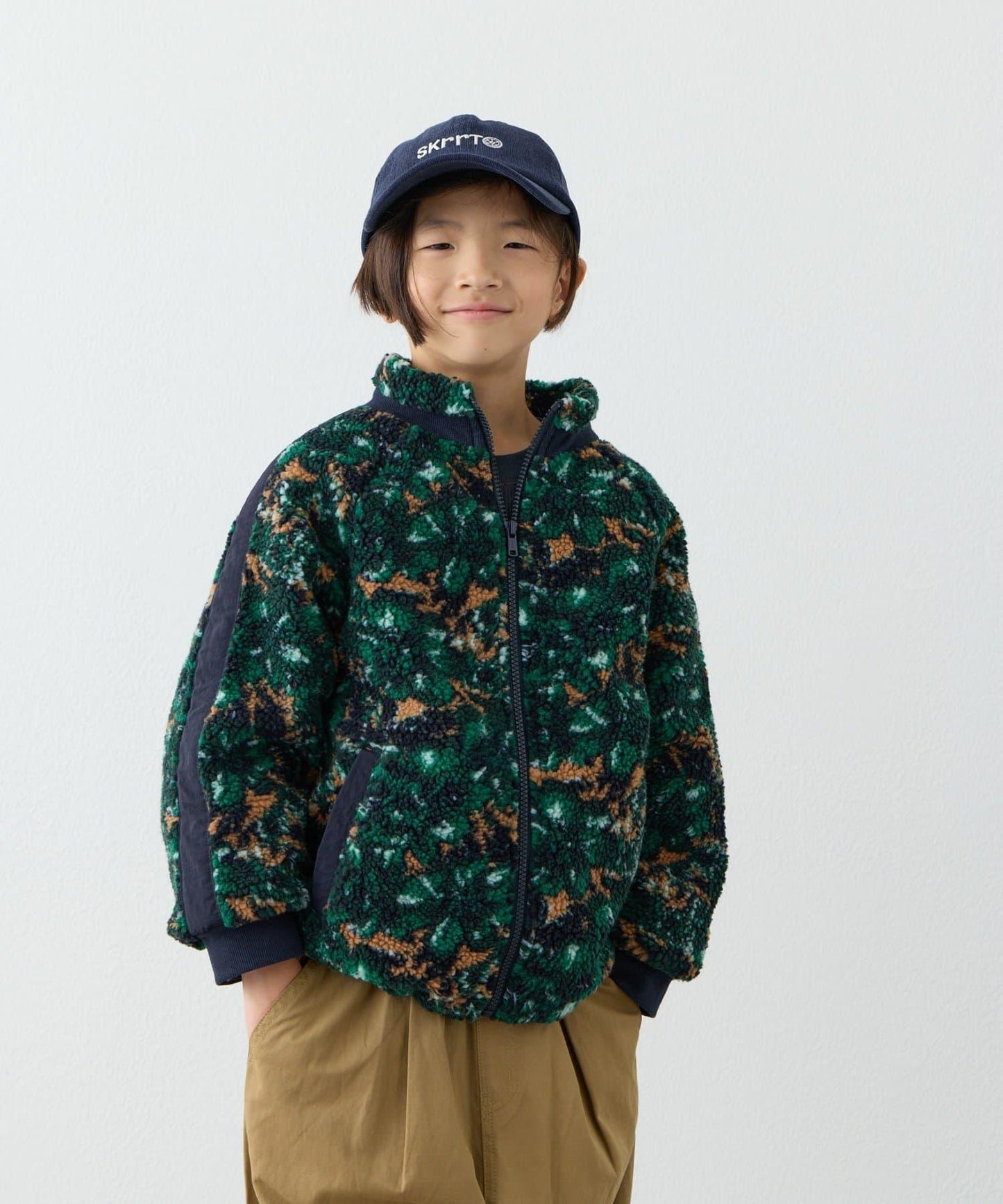 【KIDS】【男女童】全印花羊羔絨外套