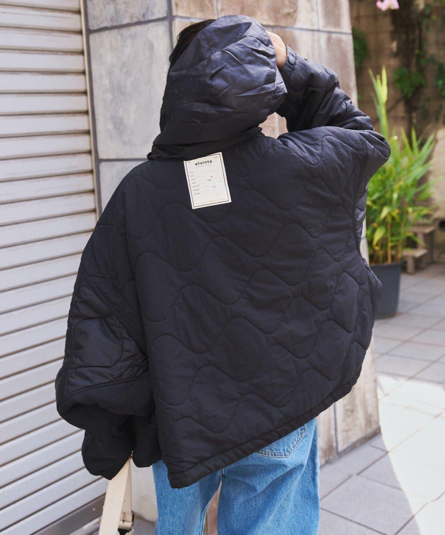 【etsinta】可雙面穿短款加棉怪獸夾克