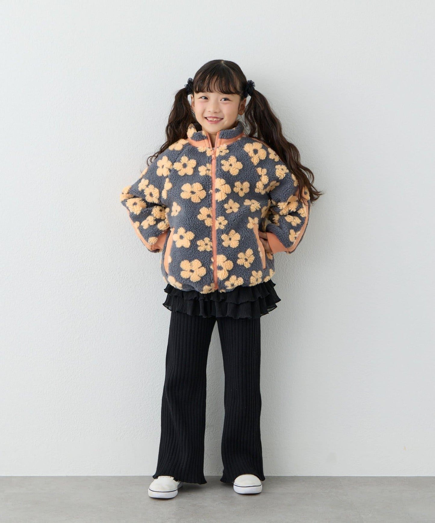 【KIDS】【男女童】全印花羊羔絨外套