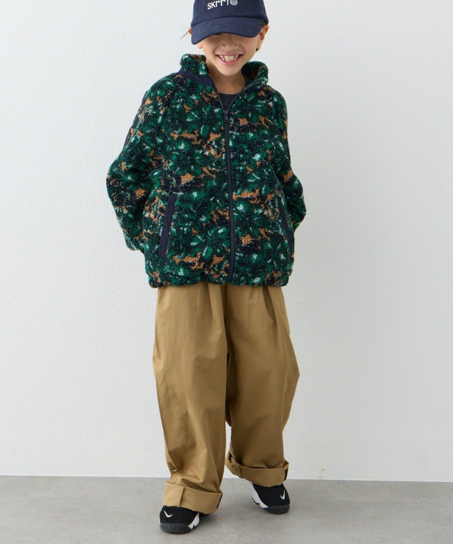 【KIDS】【男女童】全印花羊羔絨外套