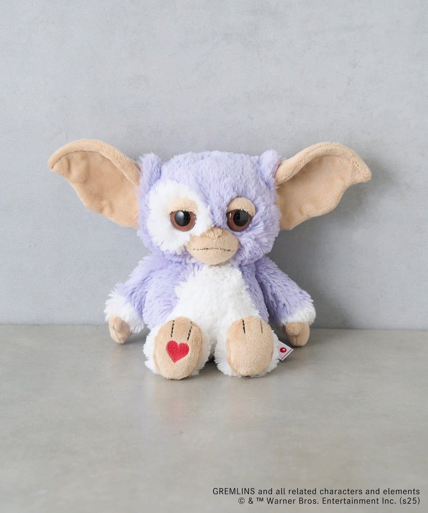 【GREMLINS 小精靈】吉茲莫 紫丁香灰色愛心 25cm