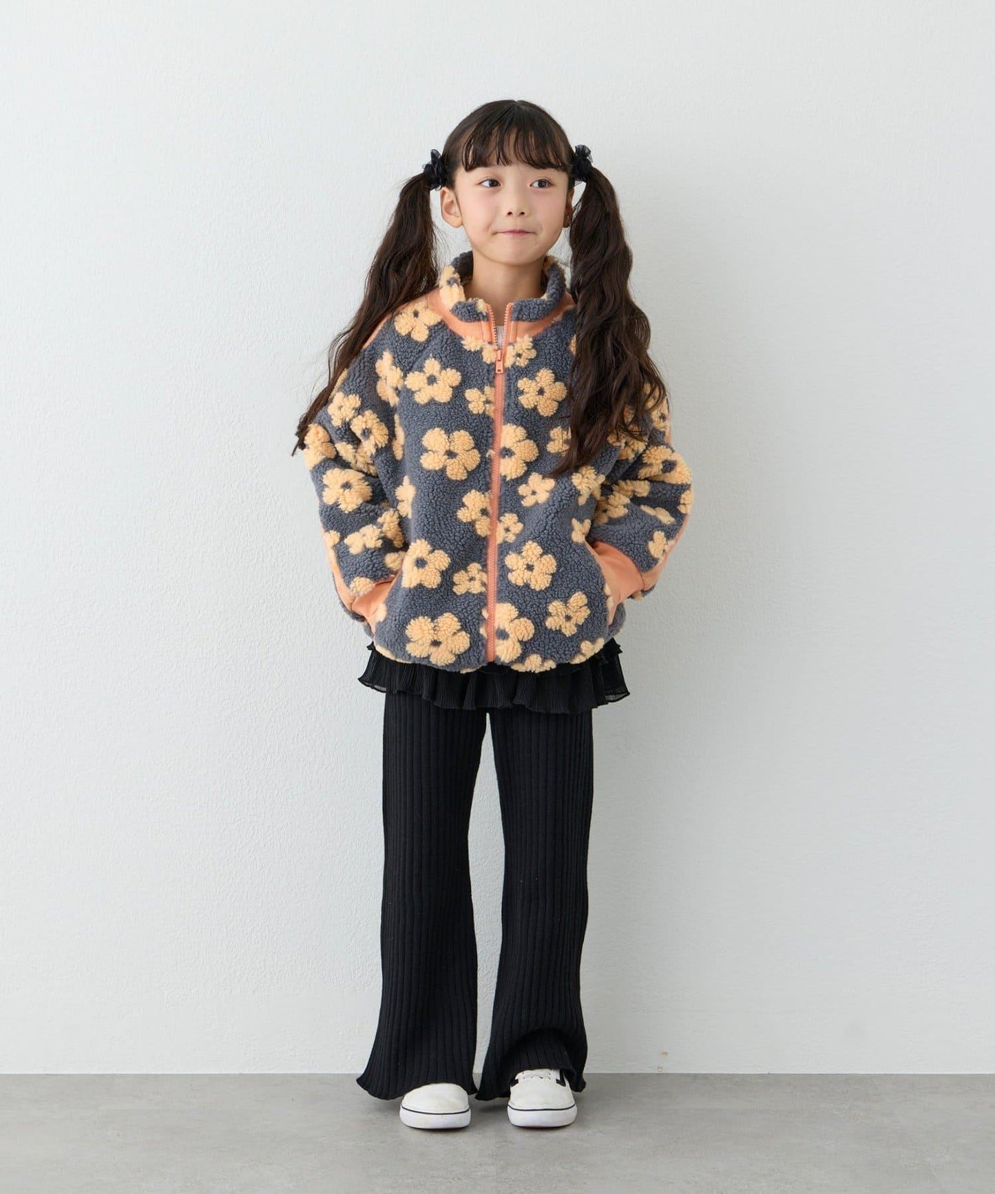【KIDS】【男女童】全印花羊羔絨外套