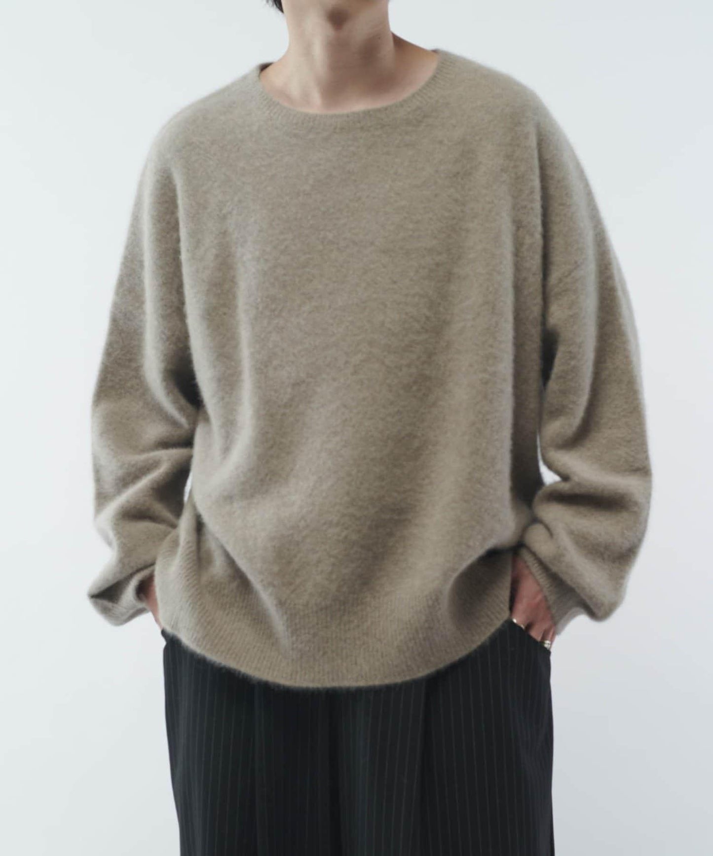 羊毛輕薄針織套頭衫