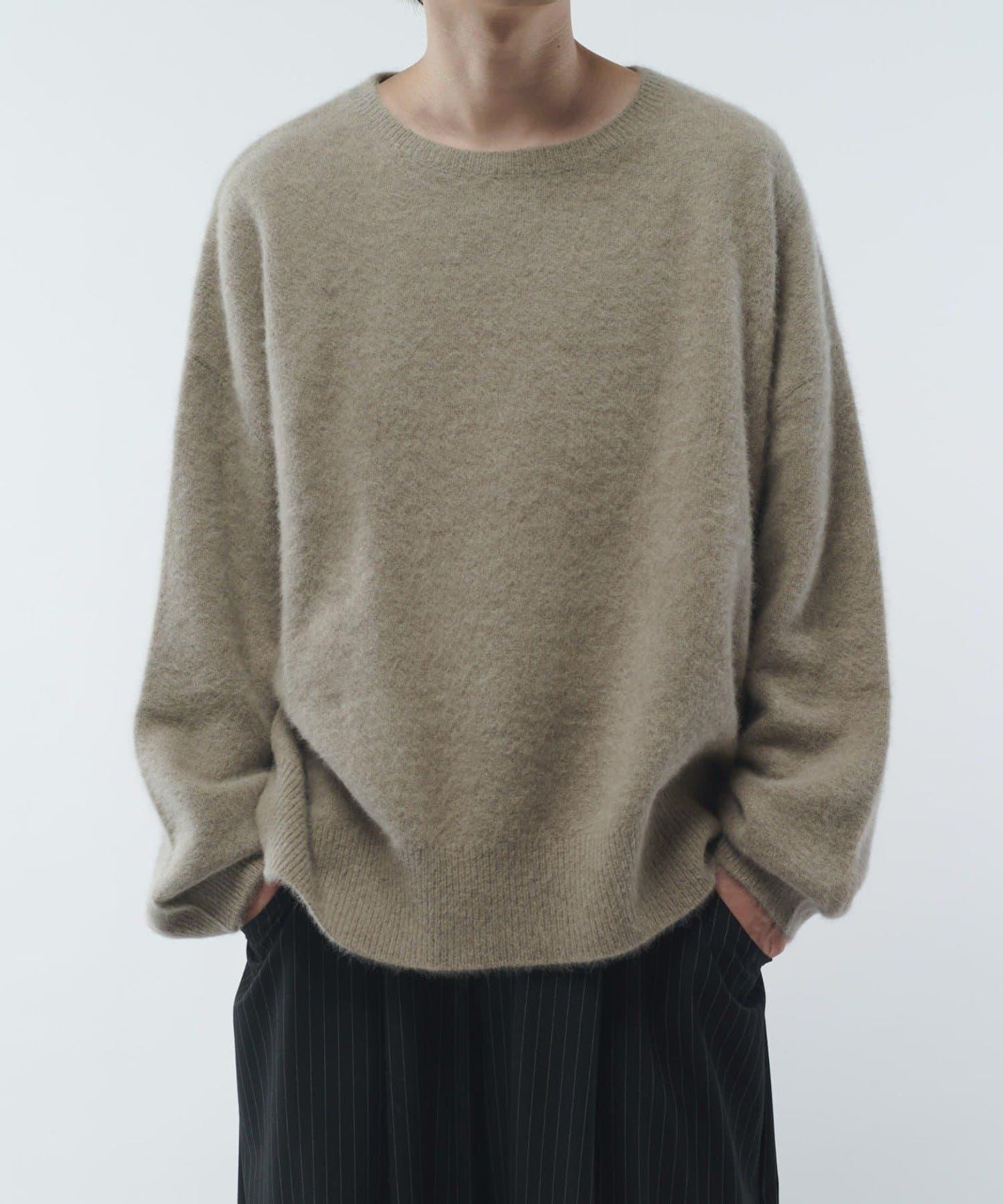 羊毛輕薄針織套頭衫