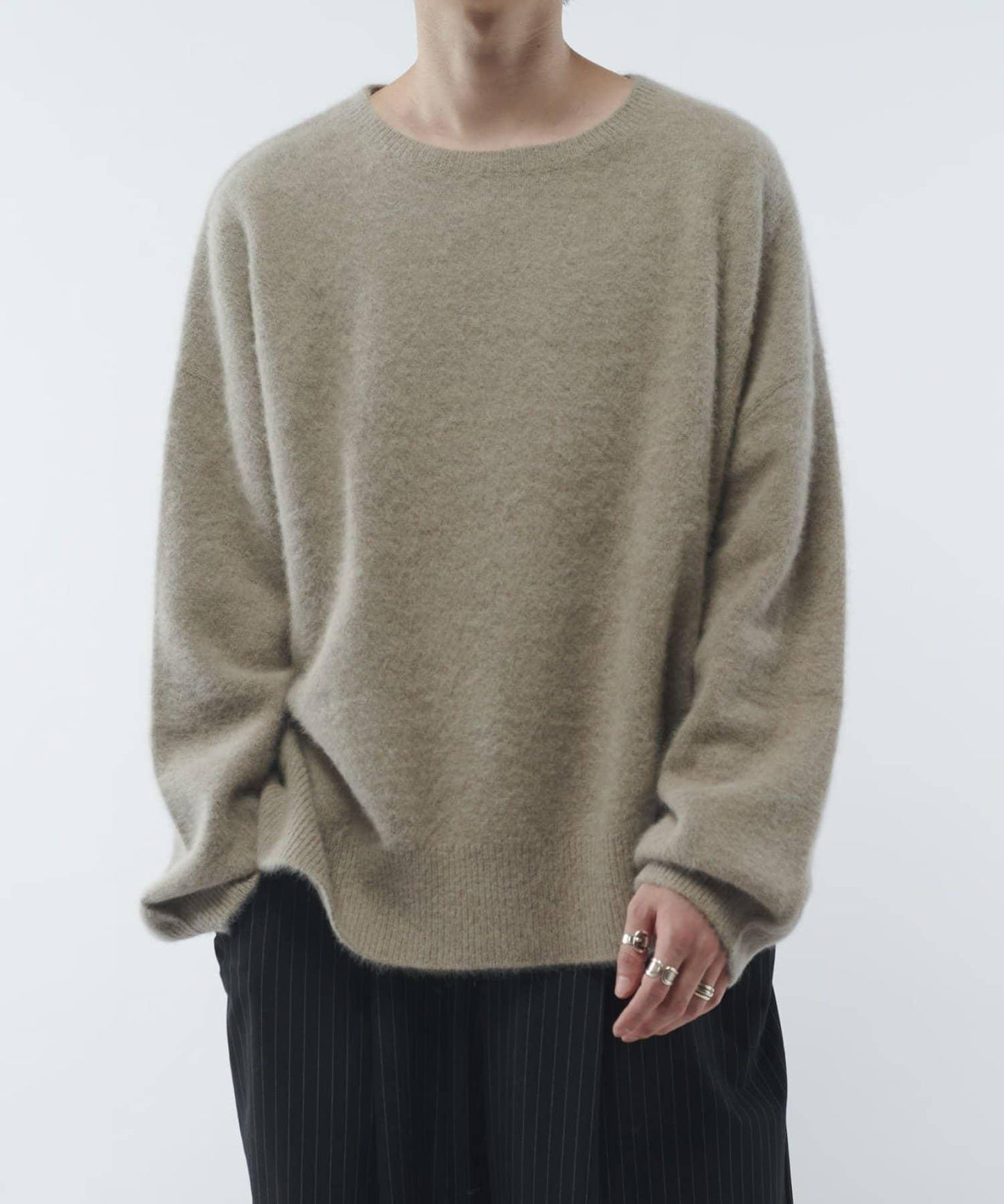 羊毛輕薄針織套頭衫