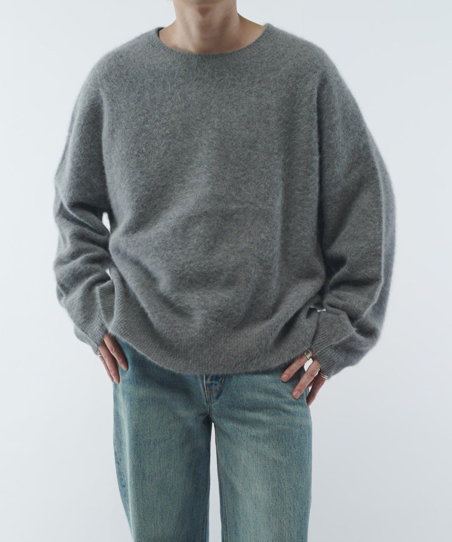 羊毛輕薄針織套頭衫