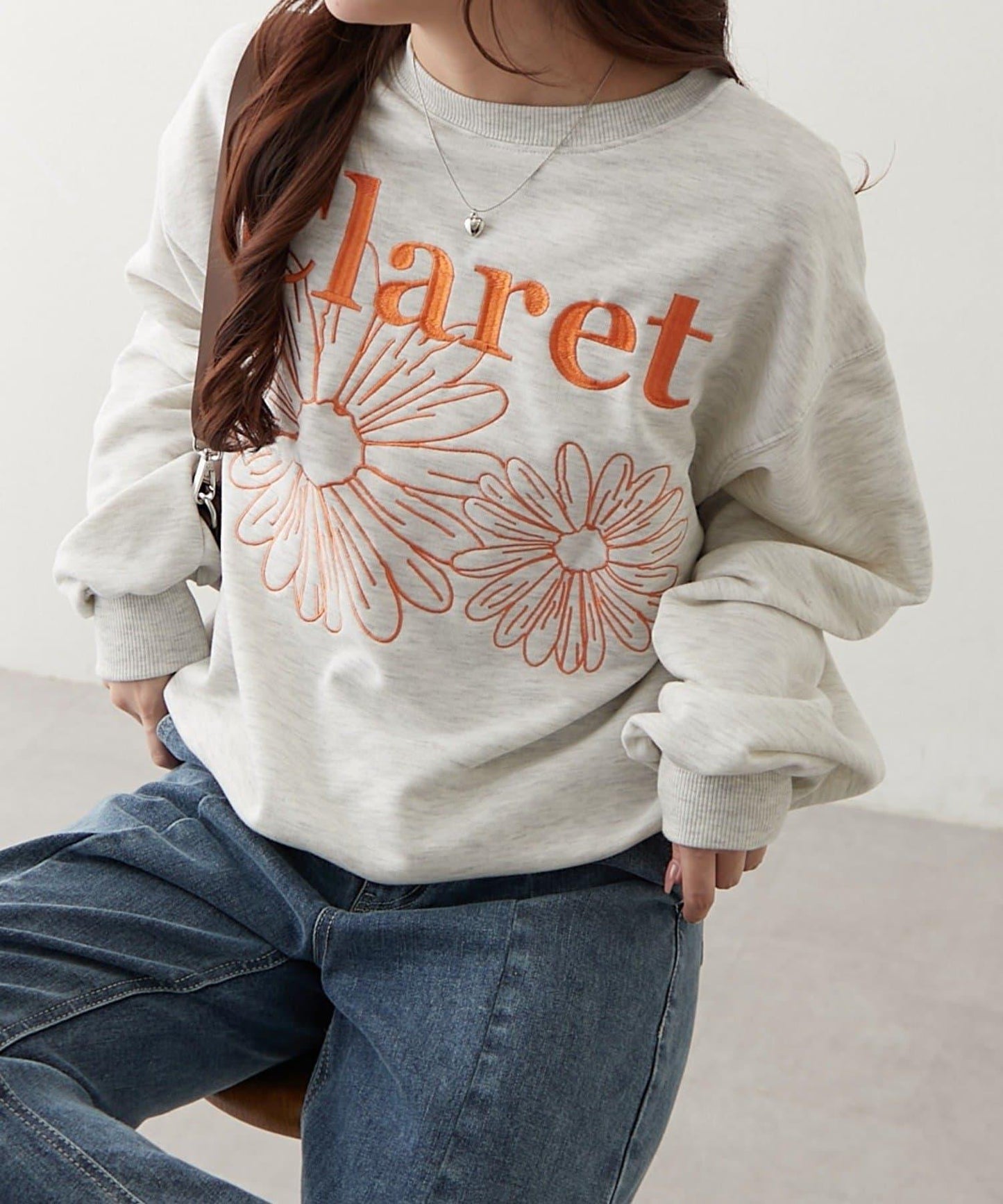 花卉刺繡衛衣