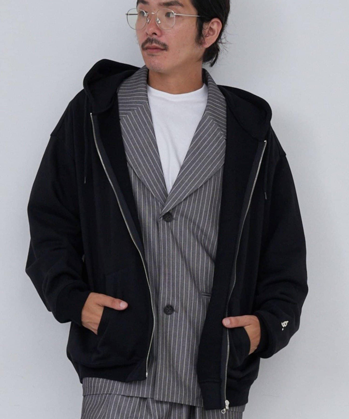 【套裝可搭配/男女同款】BM刺繡衛衣連帽衫