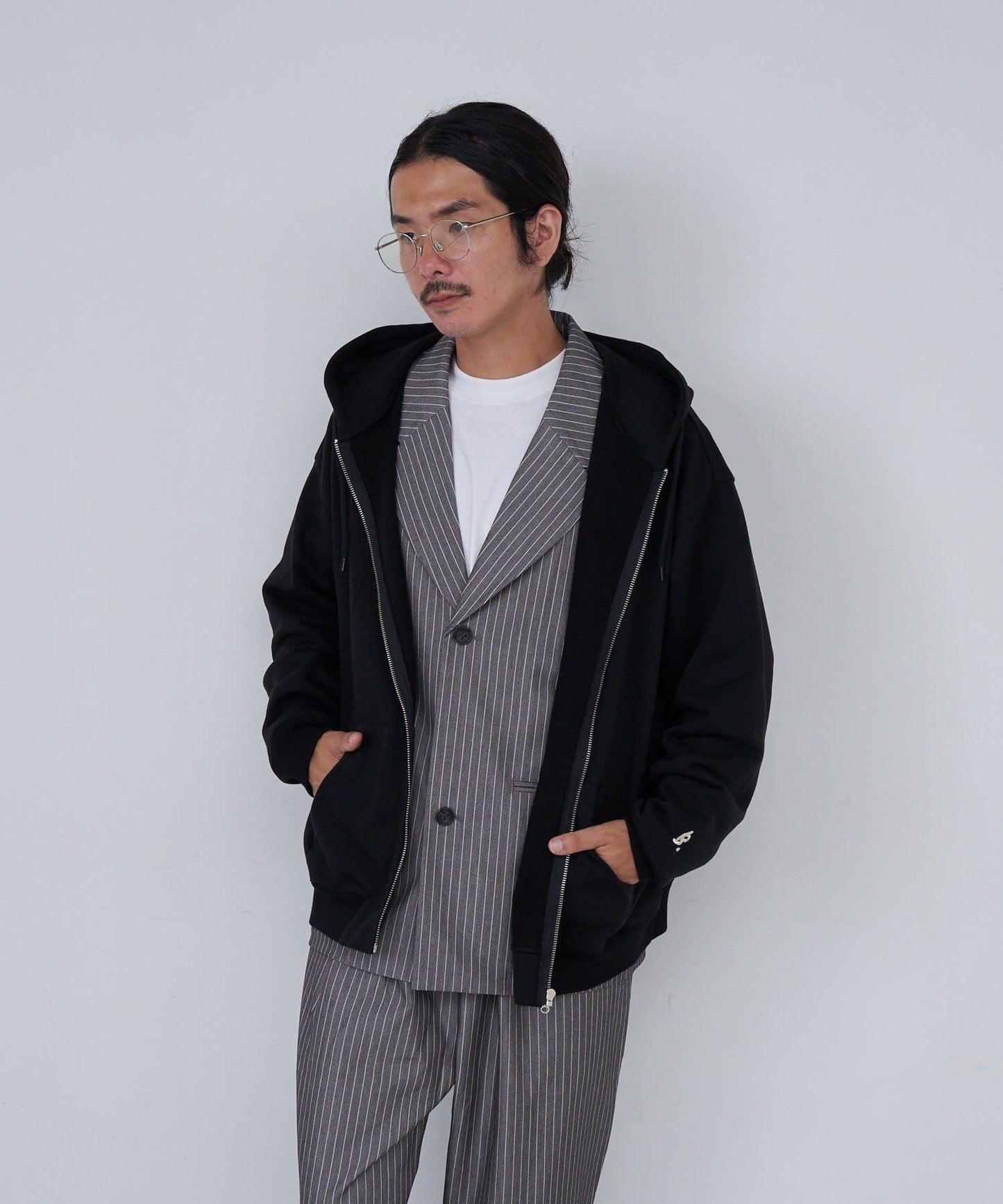 【套裝可搭配/男女同款】BM刺繡衛衣連帽衫