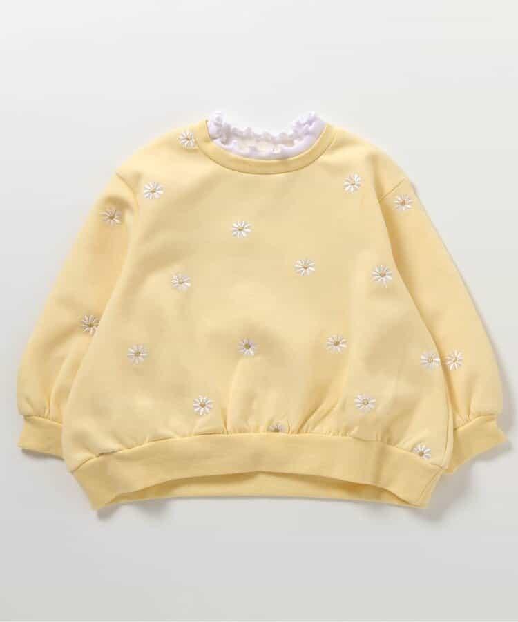 拼色全印花刺繡疊穿衛衣