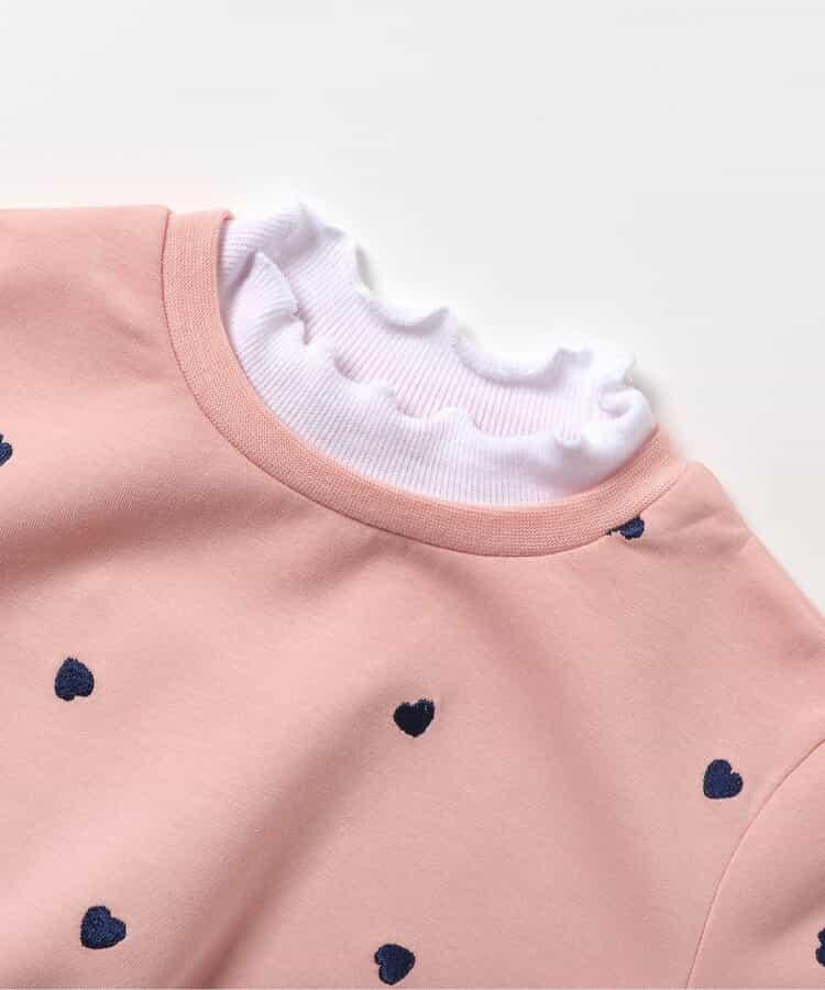 拼色全印花刺繡疊穿衛衣