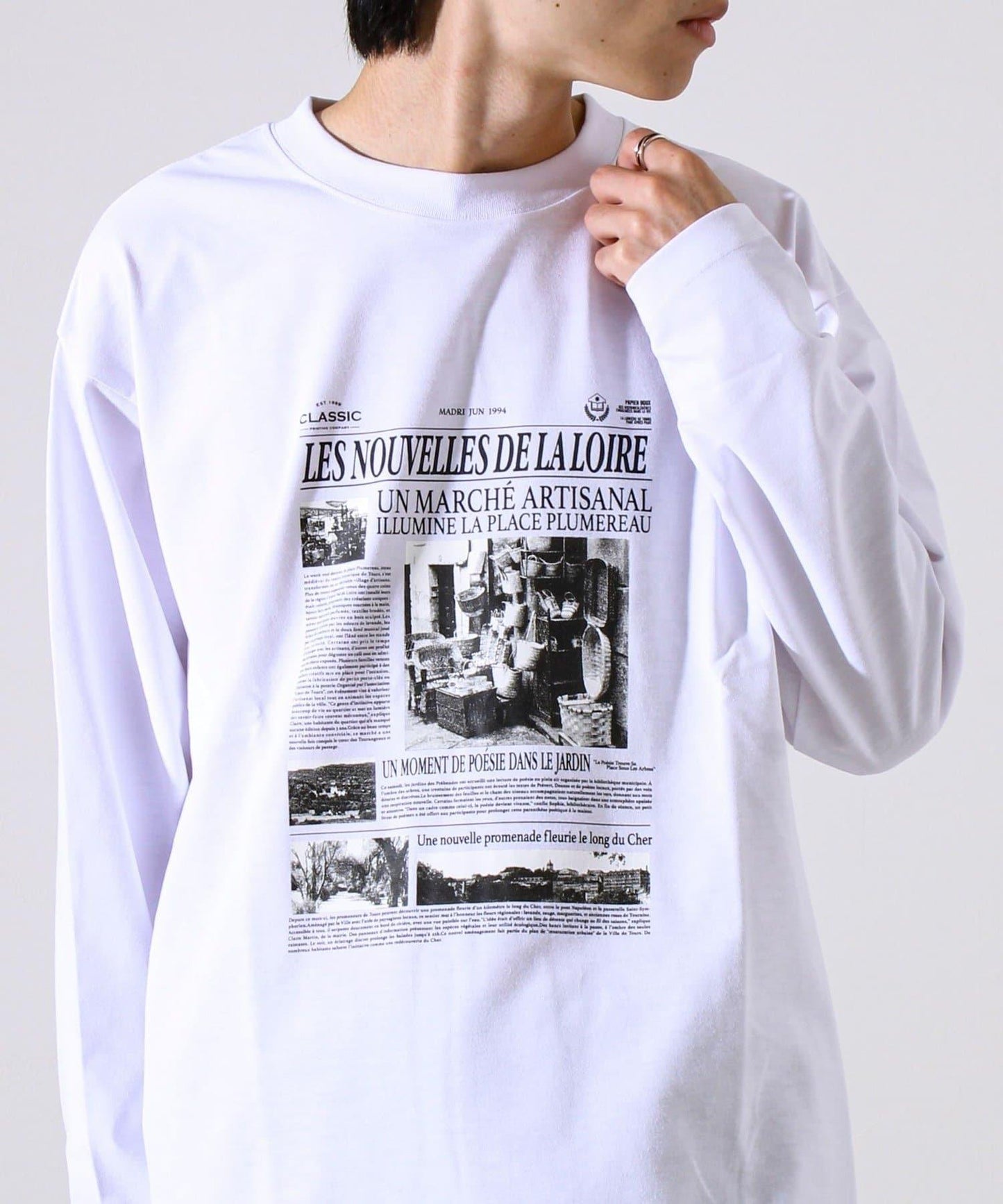 【MARUDE COTTON】印花長袖T恤