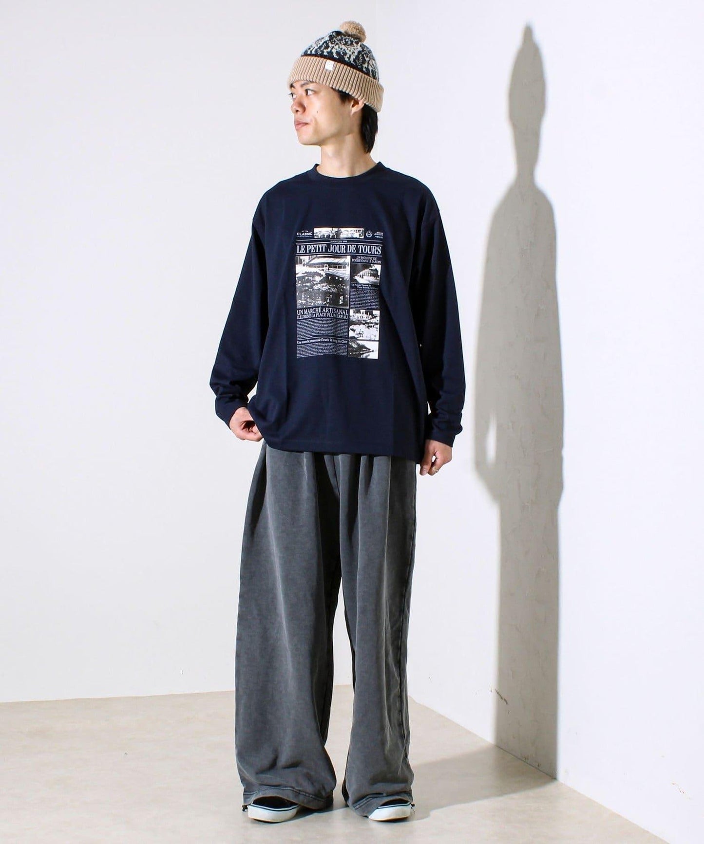 【MARUDE COTTON】印花長袖T恤