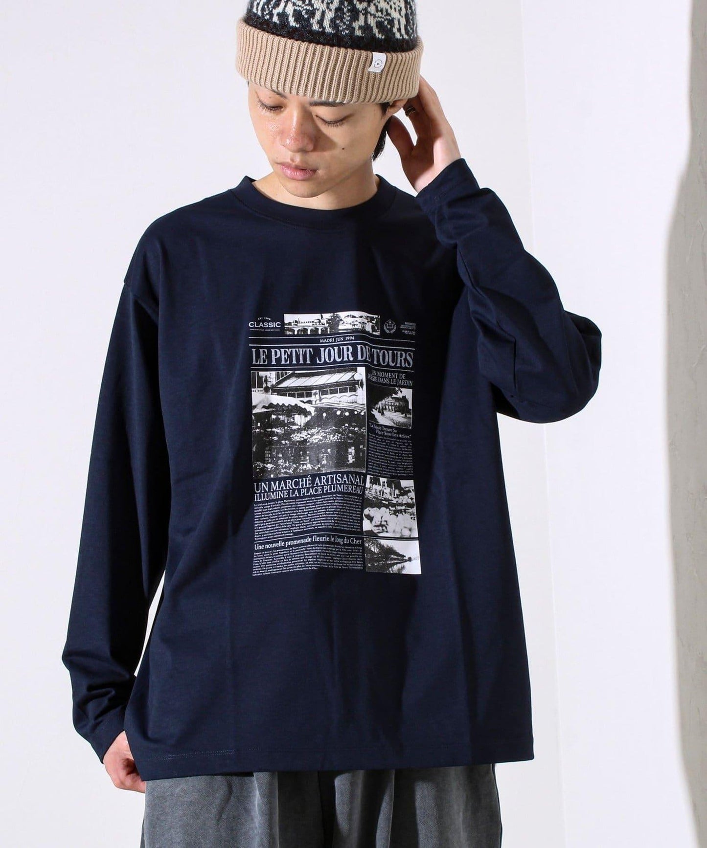 【MARUDE COTTON】印花長袖T恤
