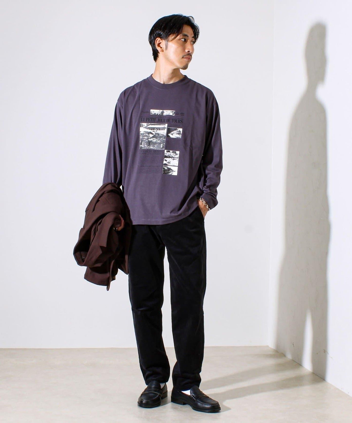 【MARUDE COTTON】印花長袖T恤