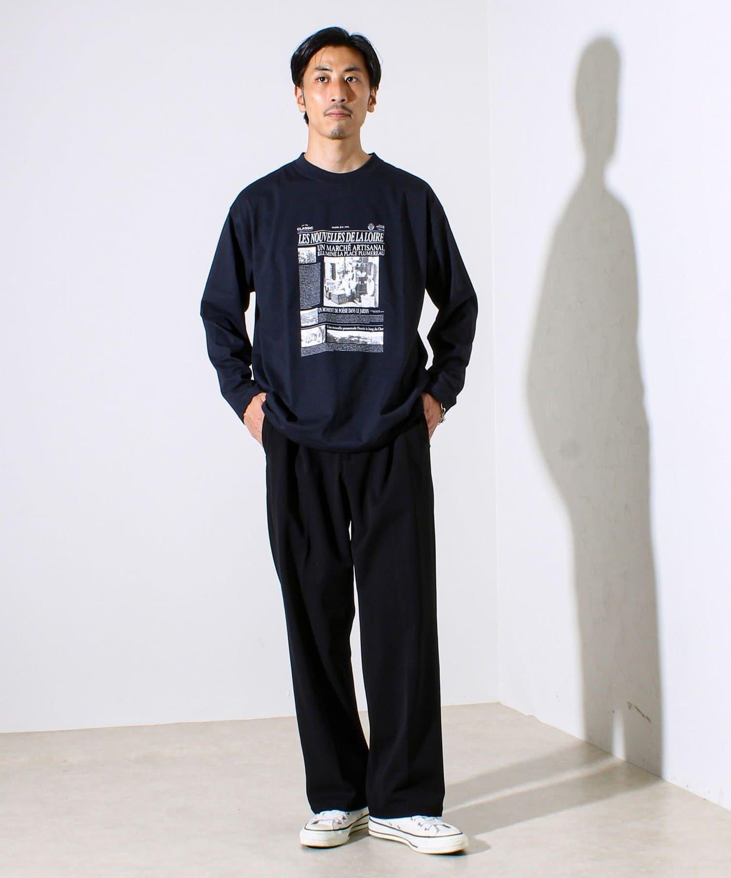 【MARUDE COTTON】印花長袖T恤
