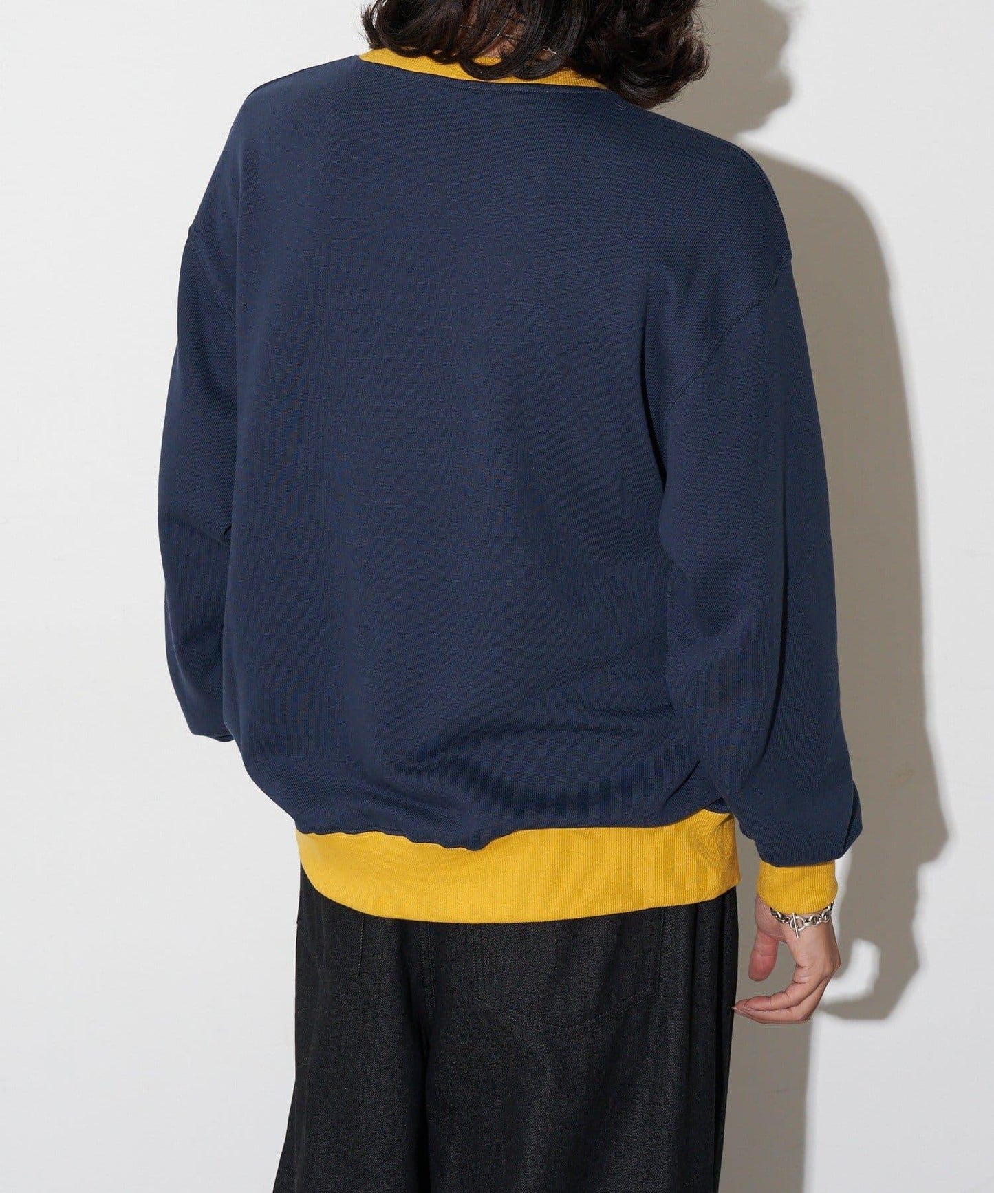 拼接印花撞色圓領衛衣