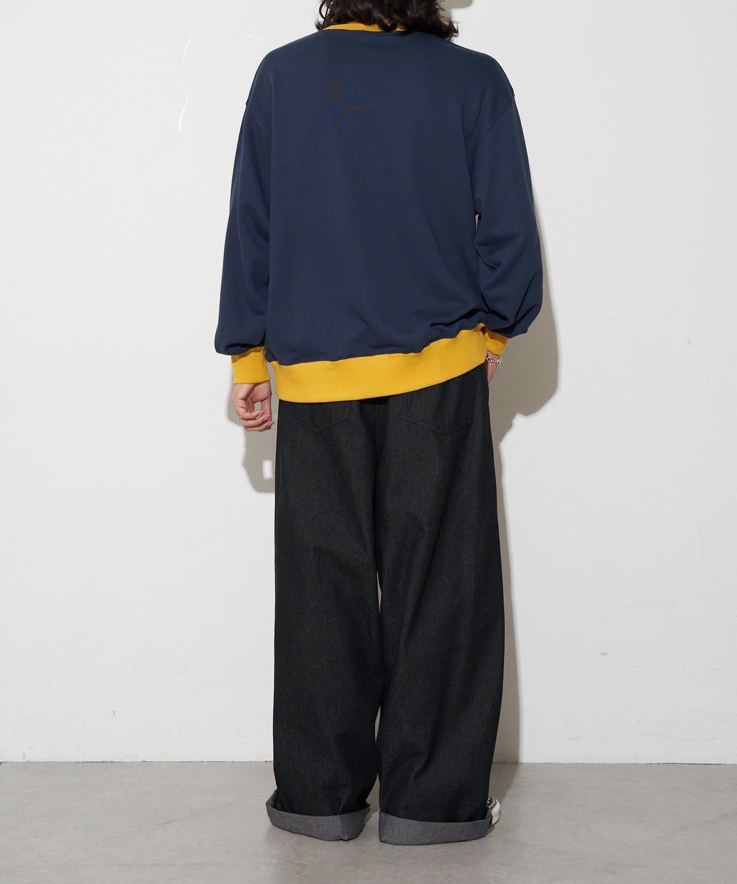 拼接印花撞色圓領衛衣