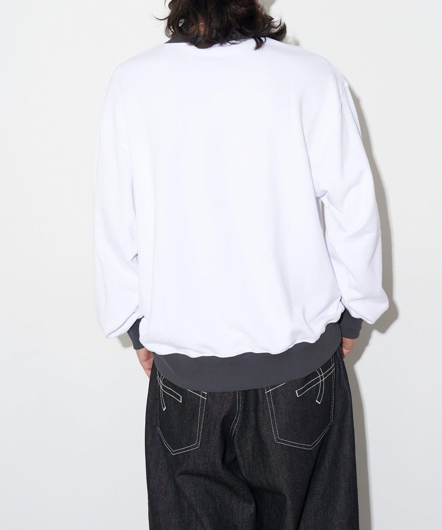 拼接印花撞色圓領衛衣