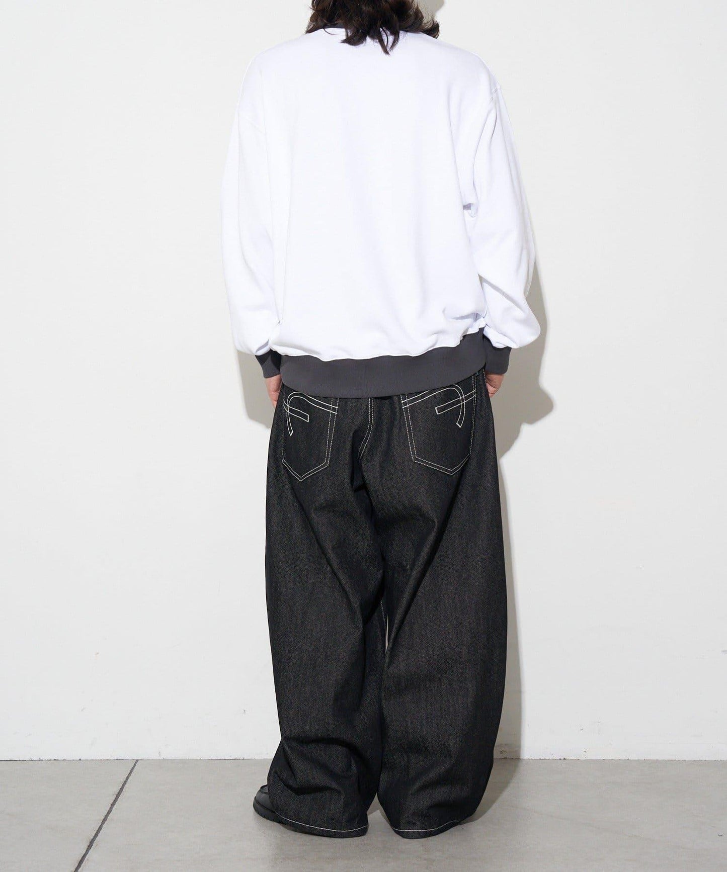 拼接印花撞色圓領衛衣