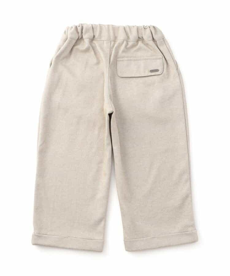 羊毛感寬鬆褶皺長褲 10分丈