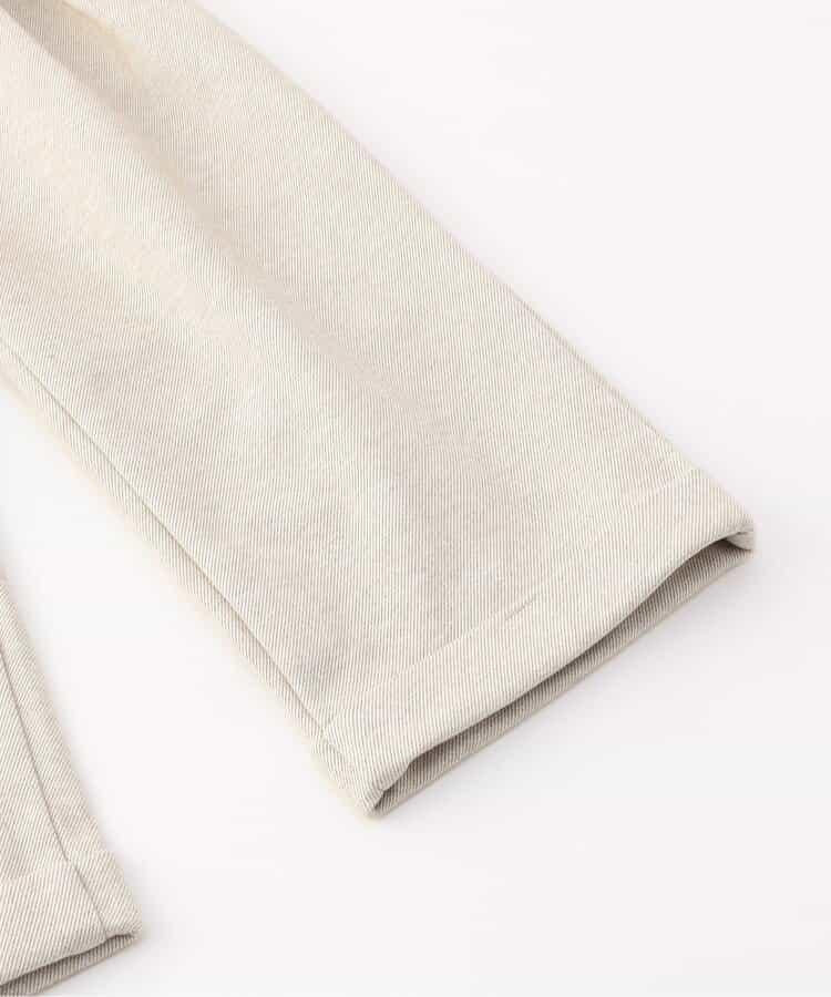 羊毛感寬鬆褶皺長褲 10分丈