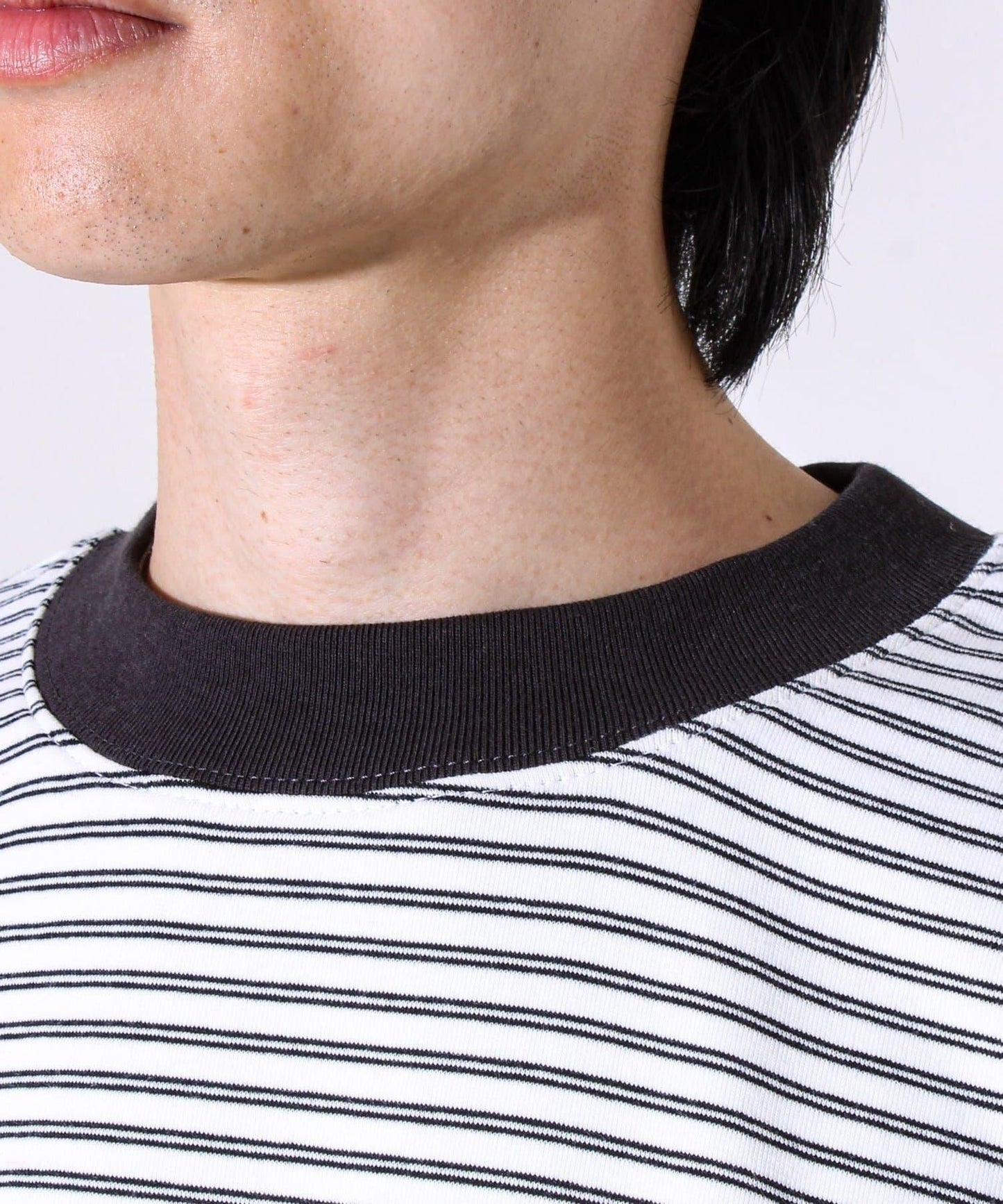 【配色羅紋點綴主打條紋】Hello條紋長袖T恤