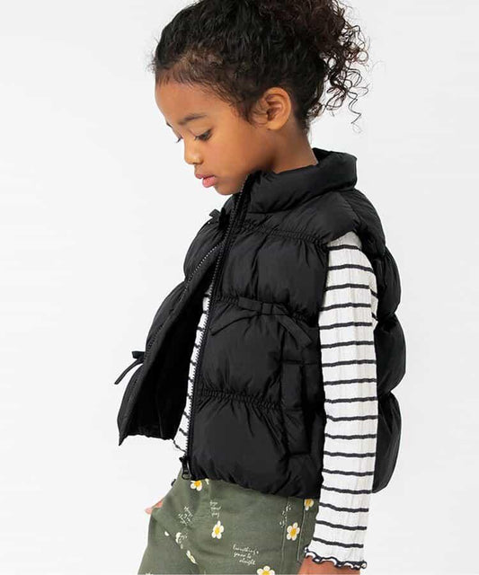 褶皺蝴蝶結中棉馬甲