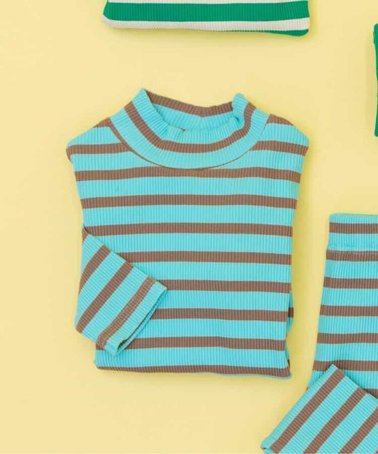 條紋羅紋長袖T恤