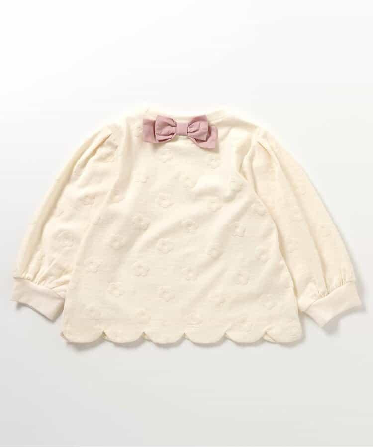 花卉提花波浪邊T恤