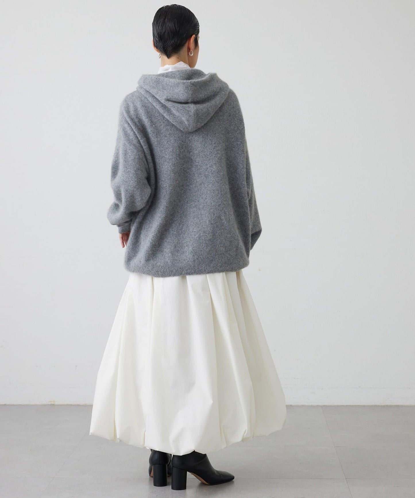 【THE PAUSE】仿毛針織連帽套頭衫