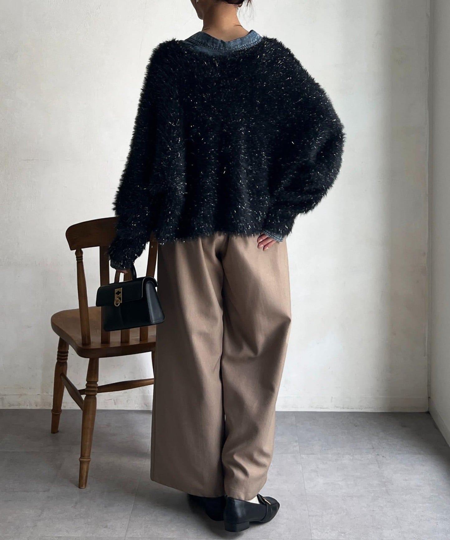 亮片羽毛兩用開衫