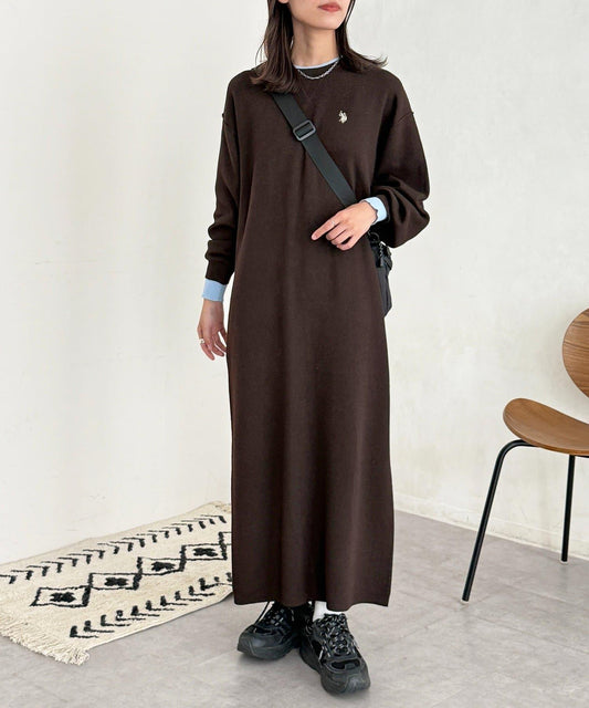 【U.S. POLO ASSN.】假兩件連衣裙