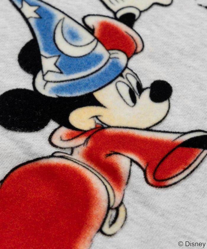 DISNEY/《迪士尼》/《幻想曲》/魔法/米老鼠/植絨印花圓領衛衣寬鬆版
