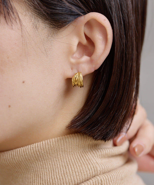 金屬過敏適用/不鏽鋼細線工藝迷你耳環