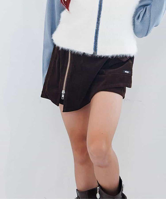 不對稱裹身裙褲