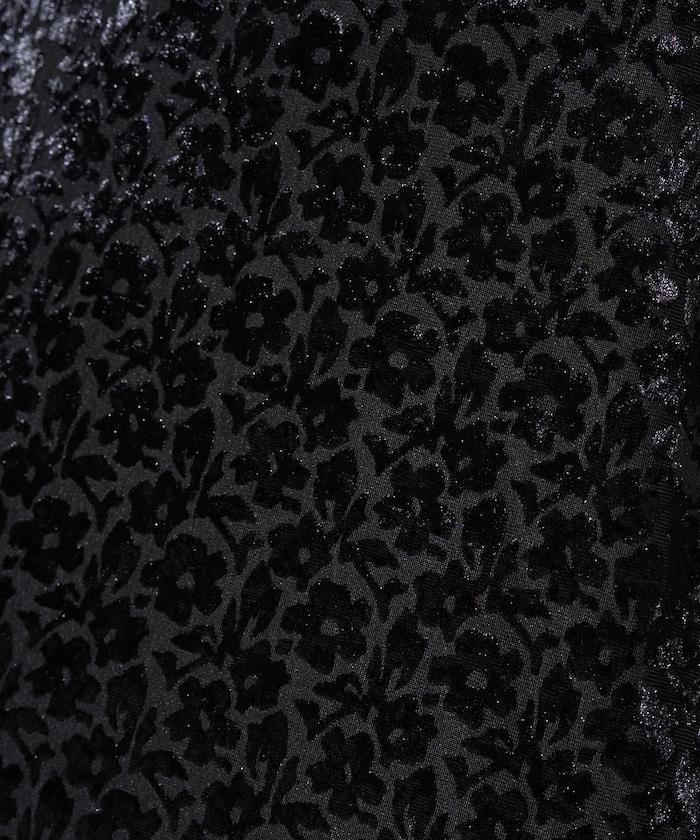 歐泊小花圖案拼接連衣裙(禮服)