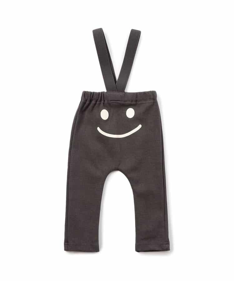 帶吊帶卡通臉圖案打底褲