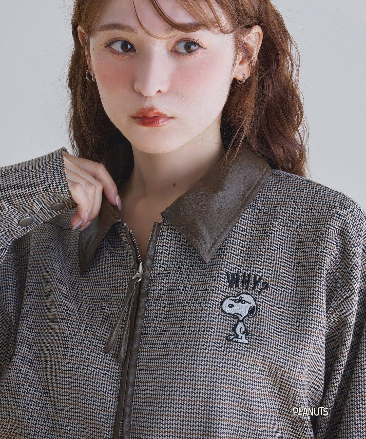 【《PEANUTS》聯名】史努比刺繡棒球夾克