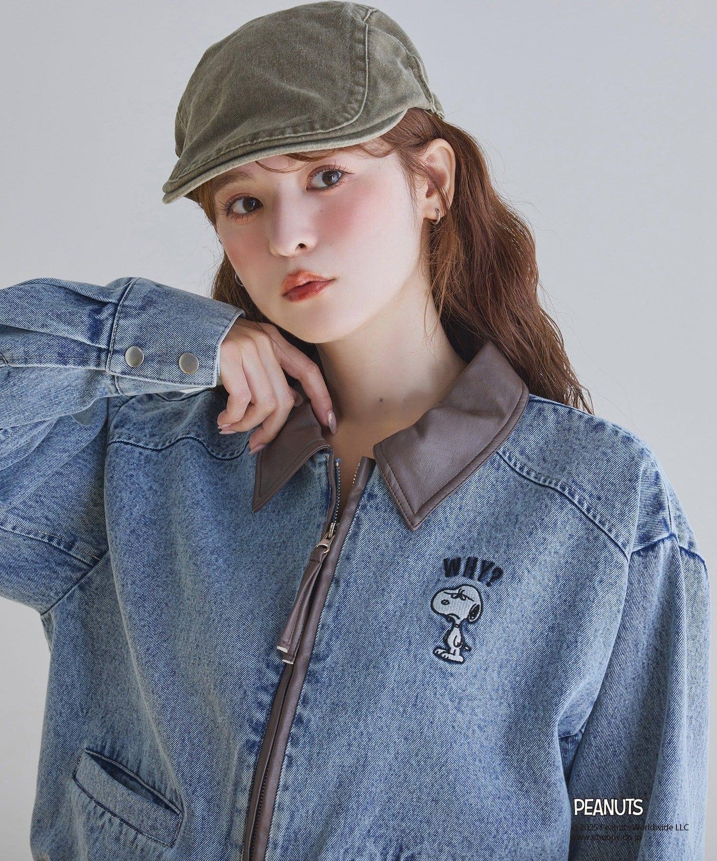 【《PEANUTS》聯名】史努比刺繡棒球夾克