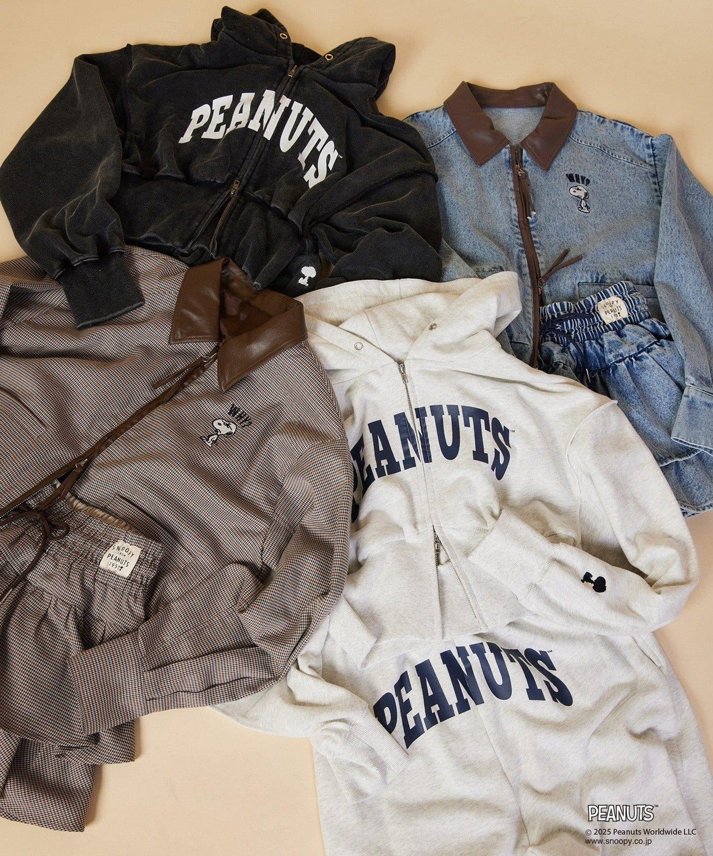 【《PEANUTS》聯名】荷葉邊迷你裙