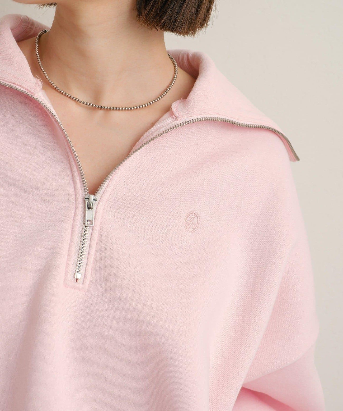刺繡半拉鍊衛衣
